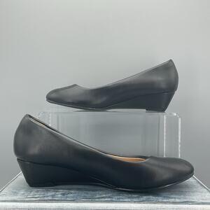 NEW Dream Pairs Women’s Debbie Mid Wedge Heels Black Size 8